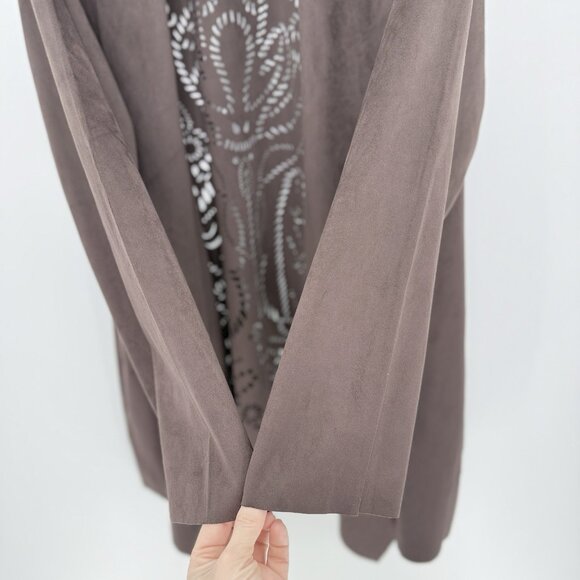 Soft Surroundings Plus Size Faux Suede Jacket Cutout Jacket 3x Western Boho - Picture 5 of 11